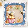 Berrie's Beauties Sweet Honey Bees Dies Honeycomb Frame (BBD10112)