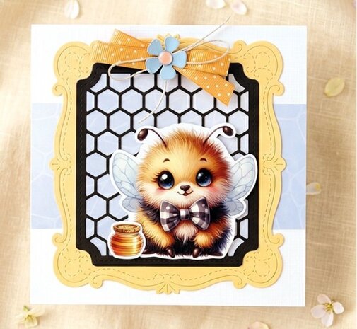 Berrie's Beauties Sweet Honey Bees Dies Honeycomb Frame (BBD10112)