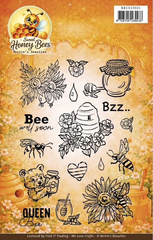 Berrie's Beauties Sweet Honey Bees Clear Stamp (BBCS10021)