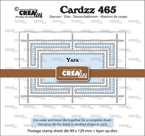 Crealies PRE-ORDER Cardzz Dies Postzegelvel Yara (CLCZ465)