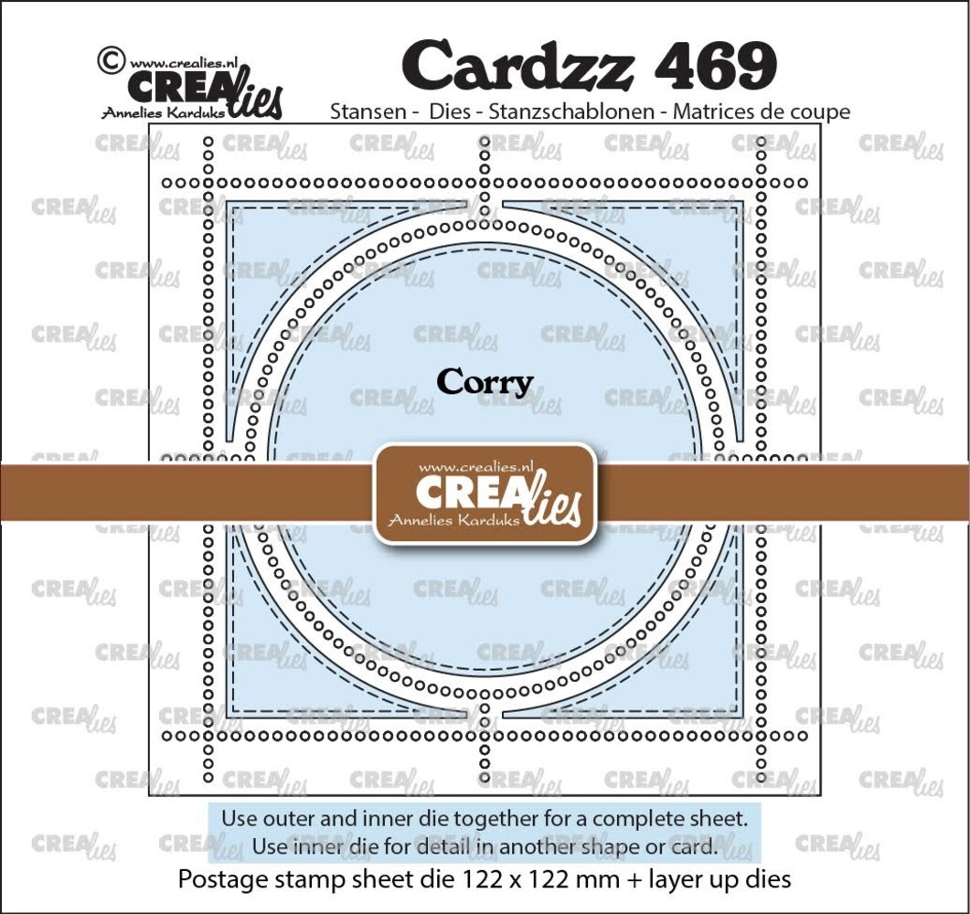 Crealies PRE-ORDER Cardzz Dies Postzegelvel Corry (CLCZ469)