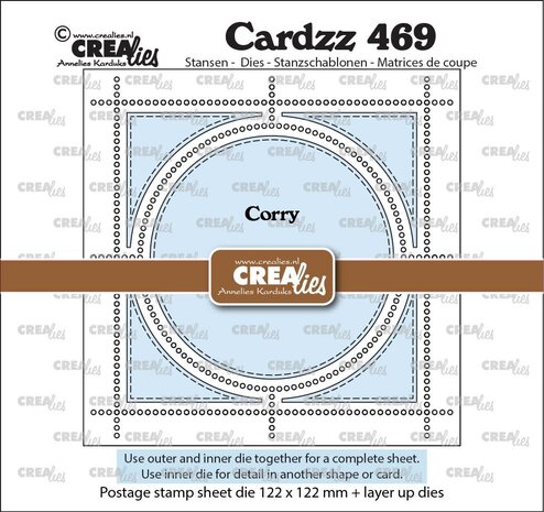 Crealies PRE-ORDER Cardzz Dies Postzegelvel Corry (CLCZ469)