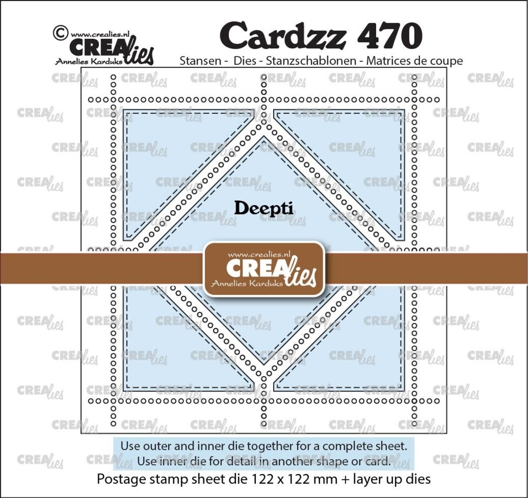 Crealies PRE-ORDER Cardzz Dies Postzegelvel Deepti (CLCZ470)