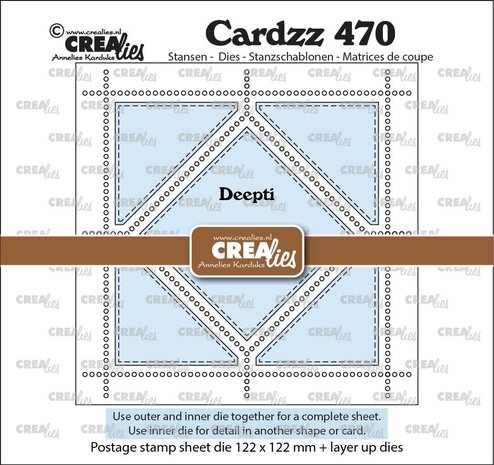 Crealies PRE-ORDER Cardzz Dies Postzegelvel Deepti (CLCZ470)