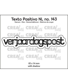 Crealies PRE-ORDER Texto Positivo Dies Verjaardagspost (POSNL143)