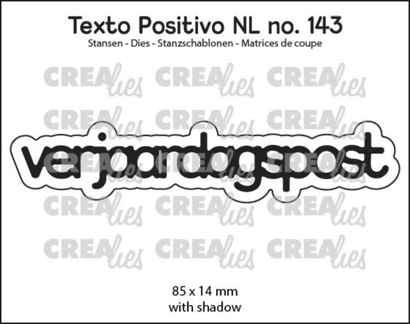 Crealies Texto Positivo Dies Verjaardagspost (POSNL143) Crealies Texto Positivo Dies Verjaardagspost (POSNL143)