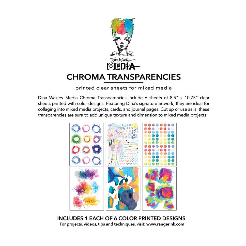 Dina Wakley MEdia Transparencies Painted Elements (MDA92735) Dina Wakley MEdia Transparencies Painted Elements (MDA92735)