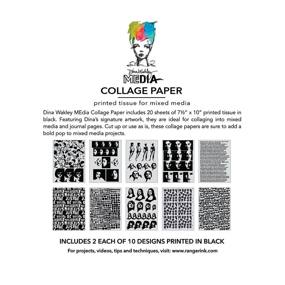Dina Wakley MEdia Collage Paper Bold (MDA85959) Dina Wakley MEdia Collage Paper Bold (MDA85959)