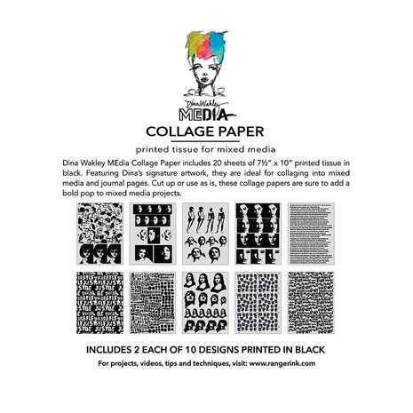 Dina Wakley MEdia Collage Paper Bold (MDA85959) Dina Wakley MEdia Collage Paper Bold (MDA85959)