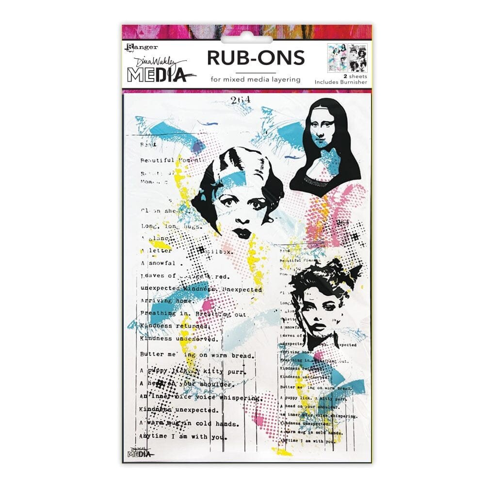 Dina Wakley MEdia Rub-Ons On Their Mind (MDA88332) Dina Wakley MEdia Rub-Ons On Their Mind (MDA88332)