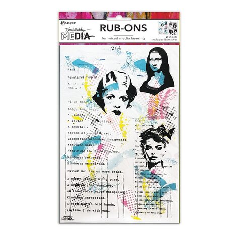 Dina Wakley MEdia Rub-Ons On Their Mind (MDA88332) Dina Wakley MEdia Rub-Ons On Their Mind (MDA88332)