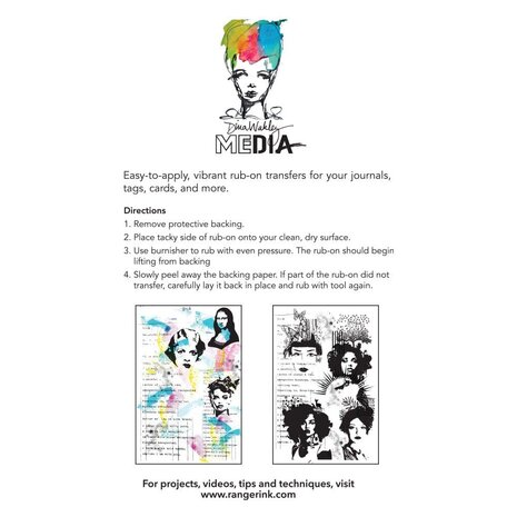 Dina Wakley MEdia Rub-Ons On Their Mind (MDA88332) Dina Wakley MEdia Rub-Ons On Their Mind (MDA88332)