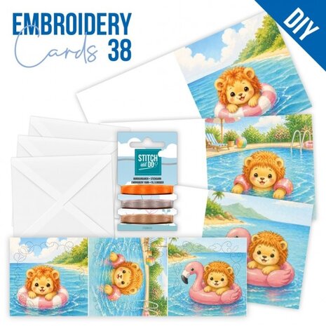 Find It Trading Stitch and Do Embroidery Cards Sweet Summer Lion (STDOPP038)