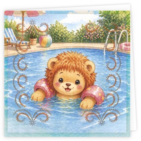Find It Trading Stitch and Do Embroidery Cards Sweet Summer Lion (STDOPP038)
