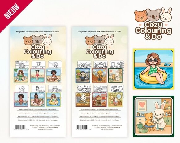 Find It Trading Cozy Colouring Cards Set Furry Professions (FITCCS10009)