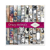 ITD Collection Crazy Animals 12x12 Inch Paper Pad (SLS 107)