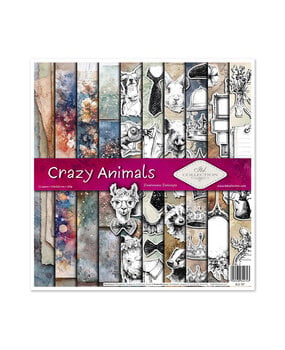 ITD Collection Crazy Animals 12x12 Inch Paper Pad (SLS 107)