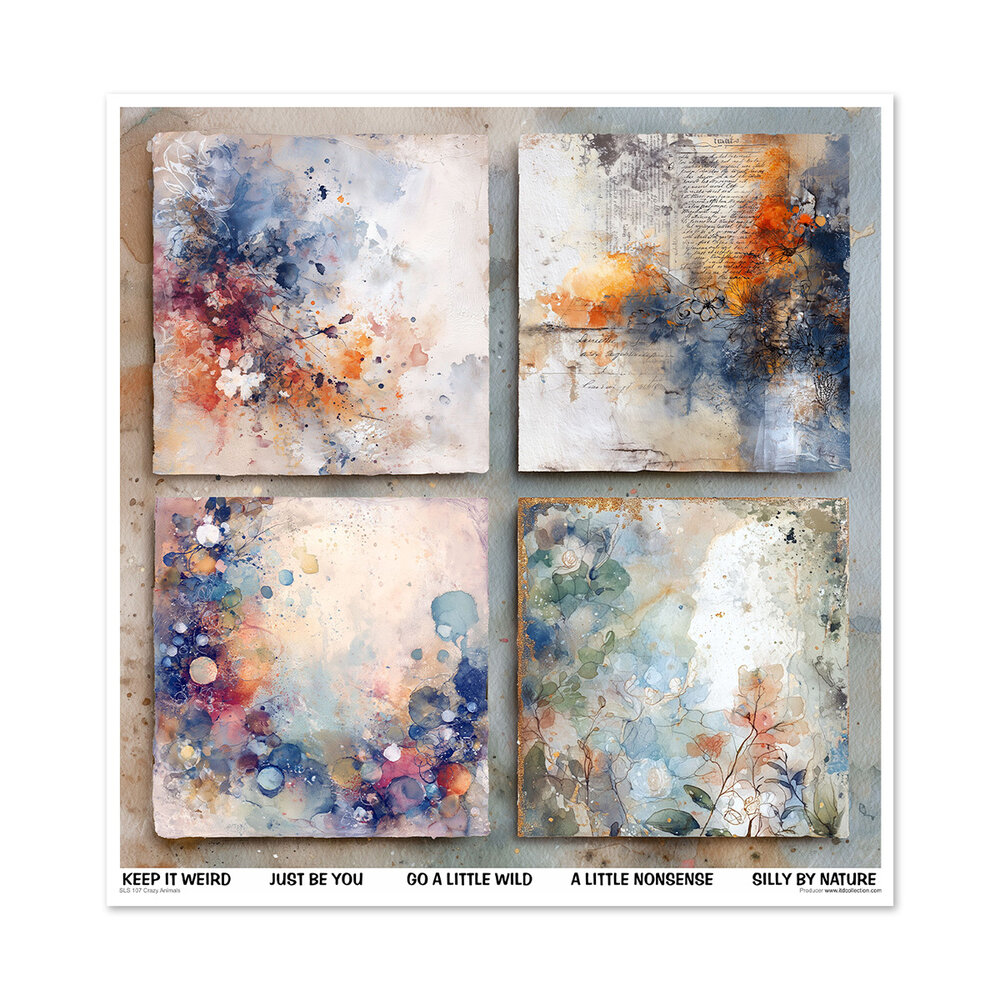 ITD Collection Crazy Animals 12x12 Inch Paper Pad (SLS 107)