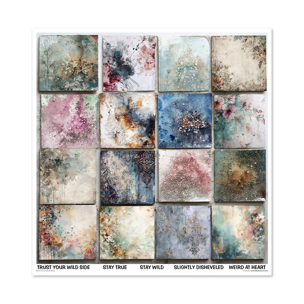ITD Collection Crazy Animals 12x12 Inch Paper Pad (SLS 107)