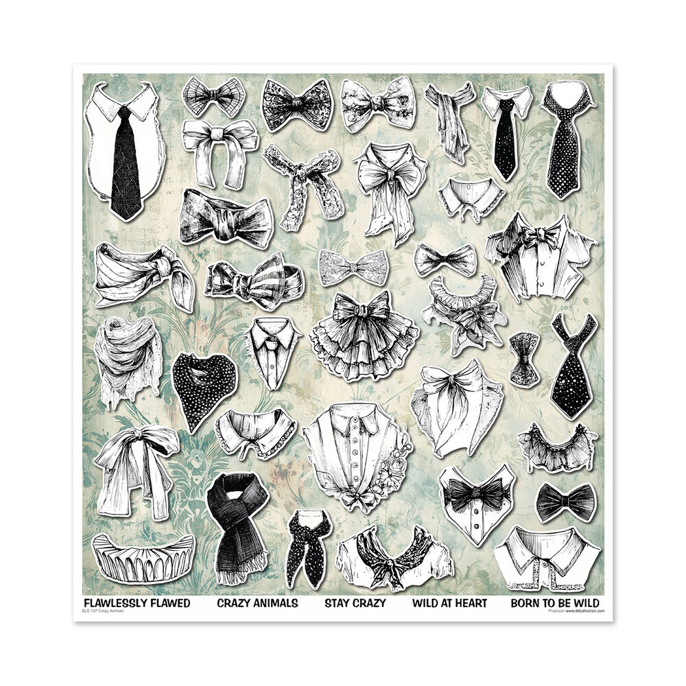 ITD Collection Crazy Animals 12x12 Inch Paper Pad (SLS 107)