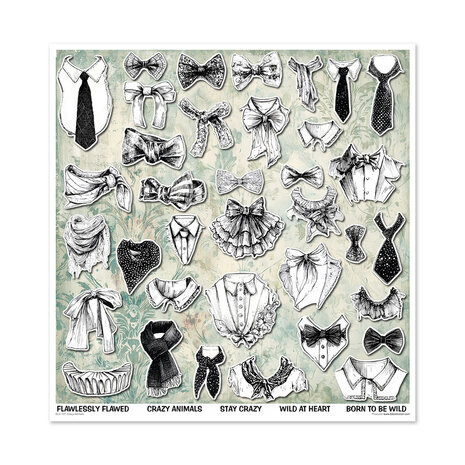 ITD Collection Crazy Animals 12x12 Inch Paper Pad (SLS 107)