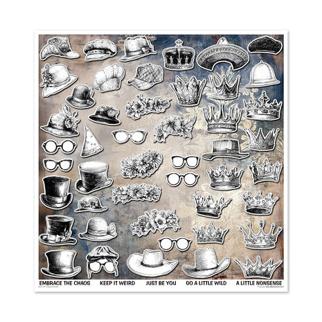 ITD Collection Crazy Animals 12x12 Inch Paper Pad (SLS 107)