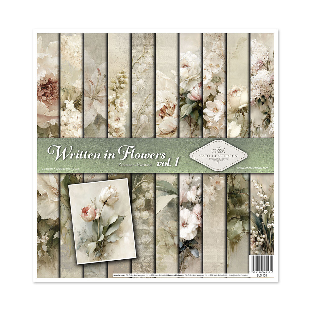 ITD Collection Written in Flowers vol.1 12x12 Inch Paper Pad (SLS 108)