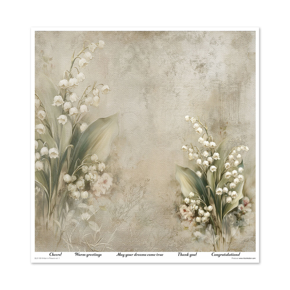 ITD Collection Written in Flowers vol.1 12x12 Inch Paper Pad (SLS 108)