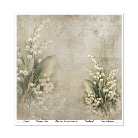 ITD Collection Written in Flowers vol.1 12x12 Inch Paper Pad (SLS 108)