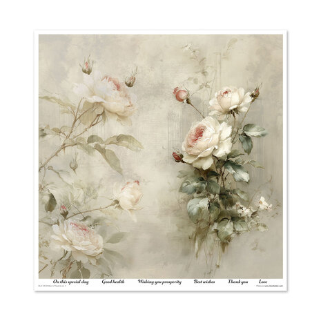 ITD Collection Written in Flowers vol.1 12x12 Inch Paper Pad (SLS 108)