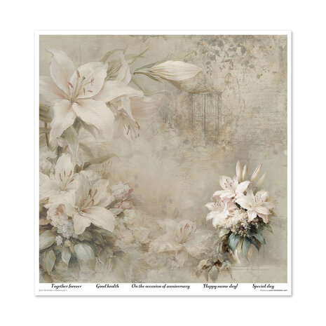 ITD Collection Written in Flowers vol.1 12x12 Inch Paper Pad (SLS 108)