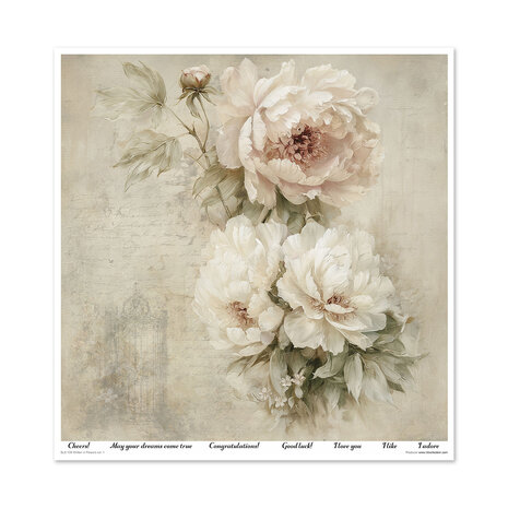 ITD Collection Written in Flowers vol.1 12x12 Inch Paper Pad (SLS 108)