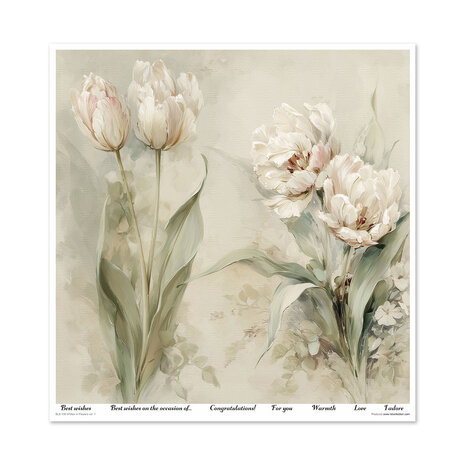 ITD Collection Written in Flowers vol.1 12x12 Inch Paper Pad (SLS 108)