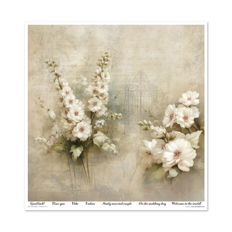 ITD Collection Written in Flowers vol.1 12x12 Inch Paper Pad (SLS 108)