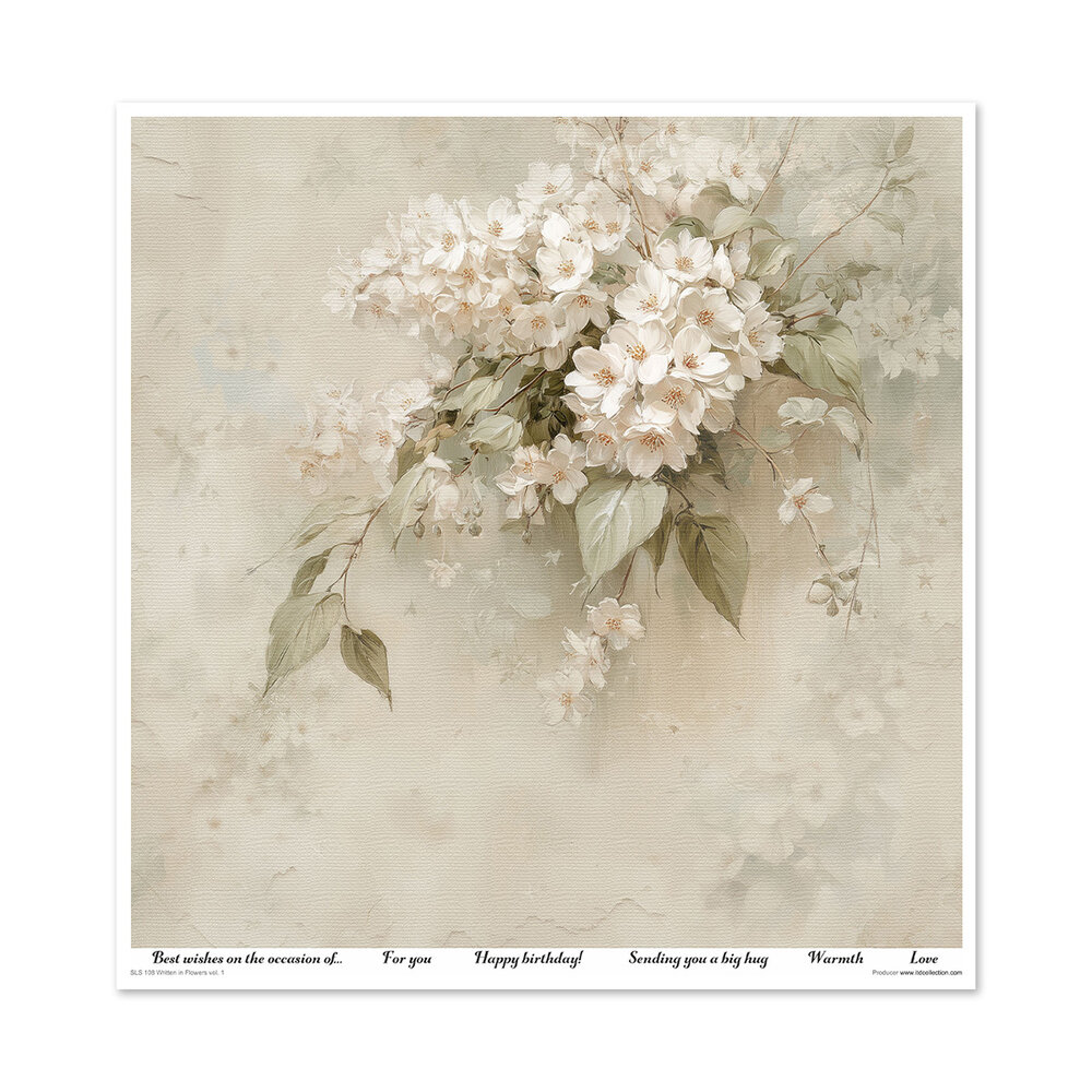 ITD Collection Written in Flowers vol.1 12x12 Inch Paper Pad (SLS 108)