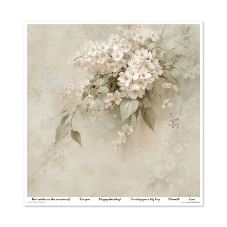 ITD Collection Written in Flowers vol.1 12x12 Inch Paper Pad (SLS 108)