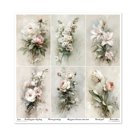 ITD Collection Written in Flowers vol.1 12x12 Inch Paper Pad (SLS 108)