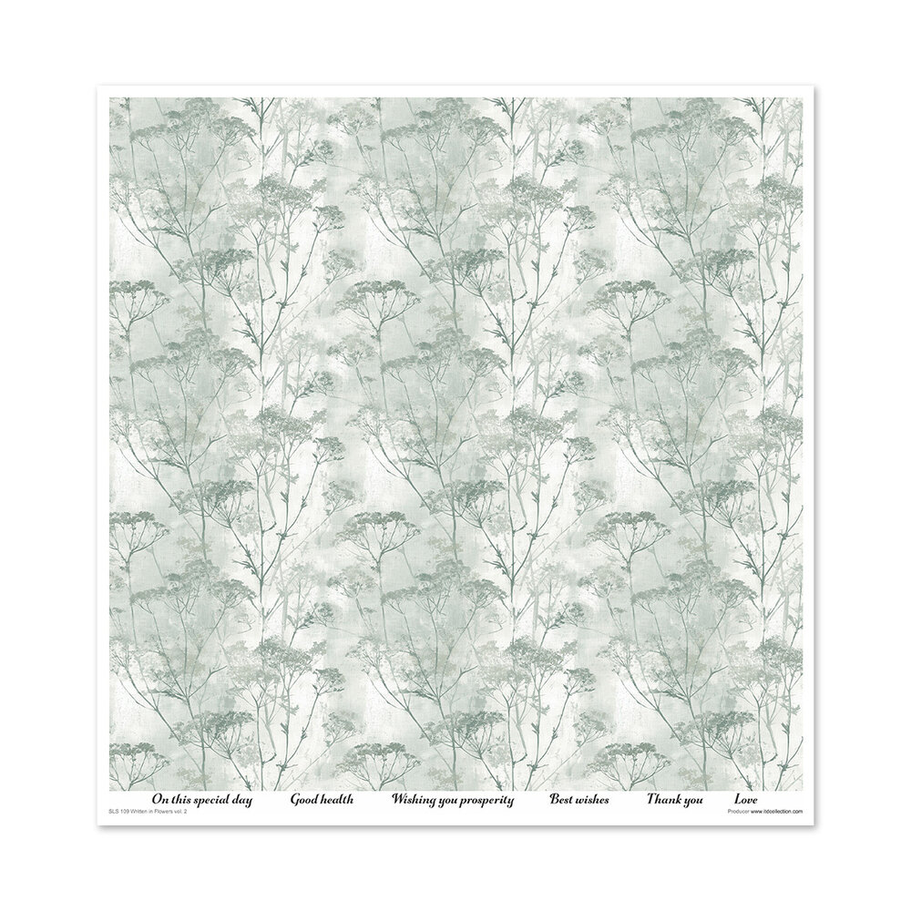 ITD Collection Written in Flowers vol.2 12x12 Inch Paper Pad (SLS 109)