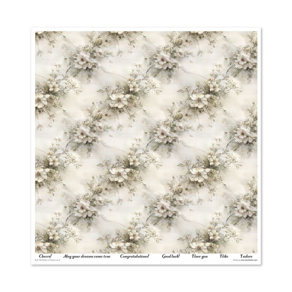 ITD Collection Written in Flowers vol.2 12x12 Inch Paper Pad (SLS 109)