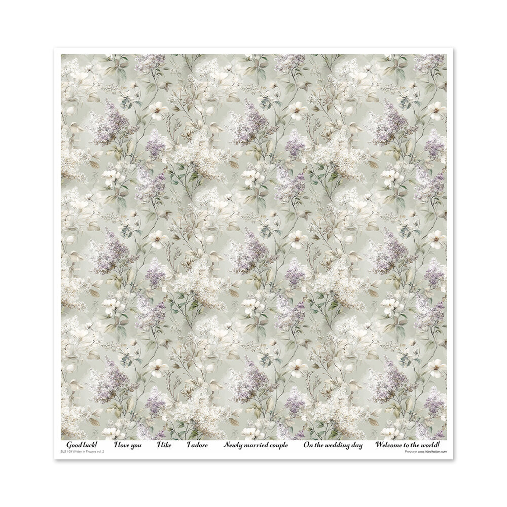 ITD Collection Written in Flowers vol.2 12x12 Inch Paper Pad (SLS 109)