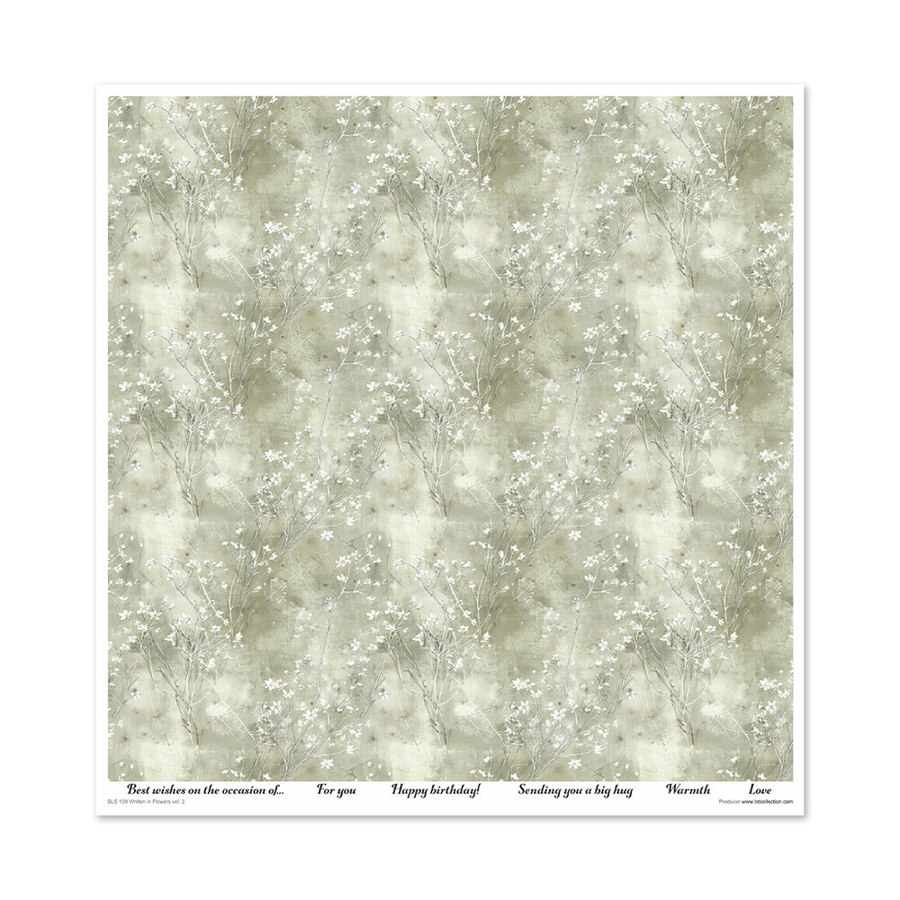 ITD Collection Written in Flowers vol.2 12x12 Inch Paper Pad (SLS 109)