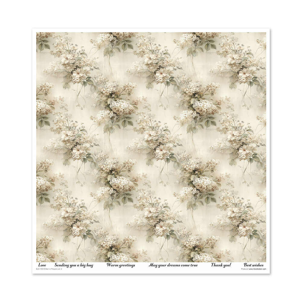 ITD Collection Written in Flowers vol.2 12x12 Inch Paper Pad (SLS 109)
