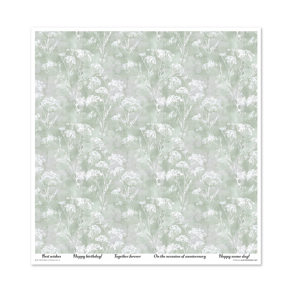 ITD Collection Written in Flowers vol.2 12x12 Inch Paper Pad (SLS 109)
