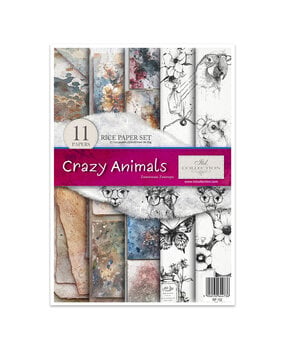 ITD Collection Crazy Animals A4 Rice Paper Set (RP 102)