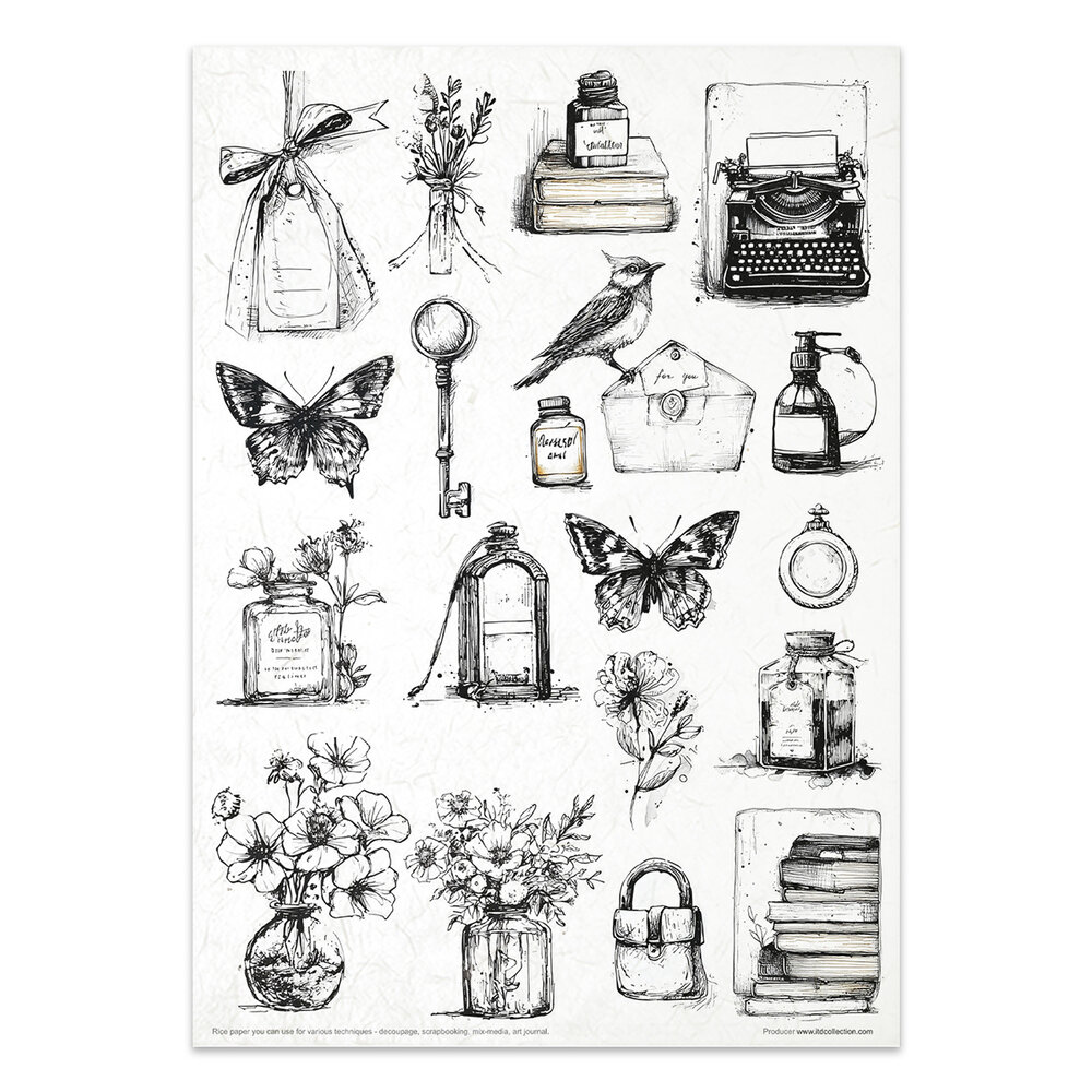 ITD Collection Crazy Animals A4 Rice Paper Set (RP 102)