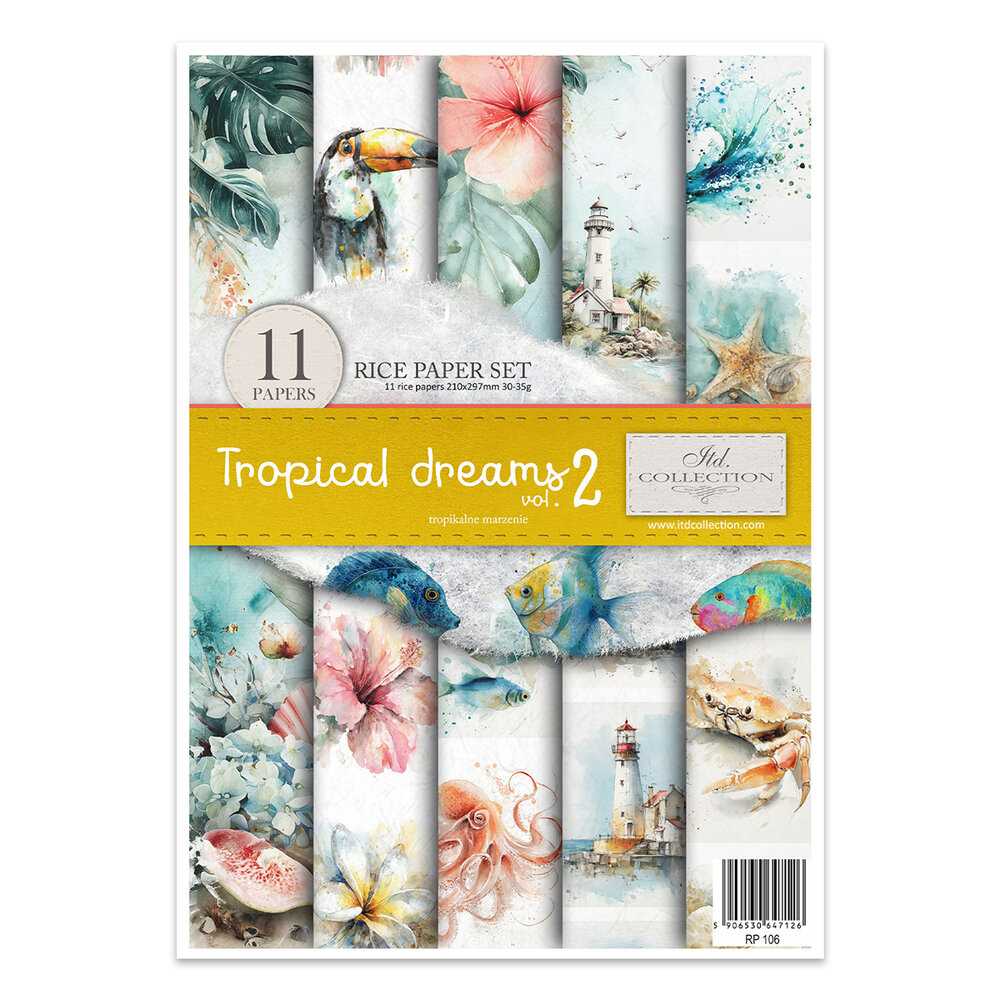 ITD Collection Tropical Dreams vol.2 A4 Rice Paper Set (RP 106)