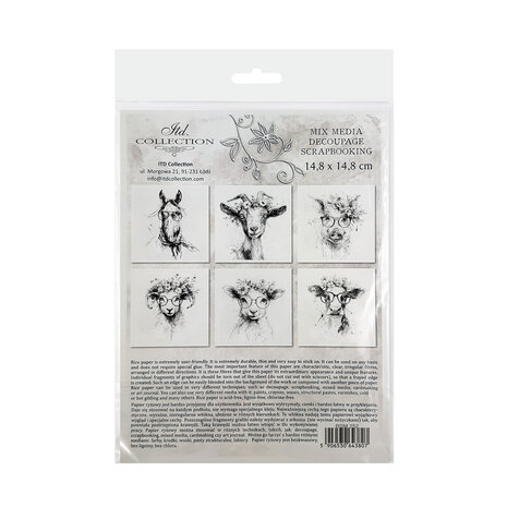 ITD Collection Animals 6x6 Inch Rice Paper Set (RSM 252)
