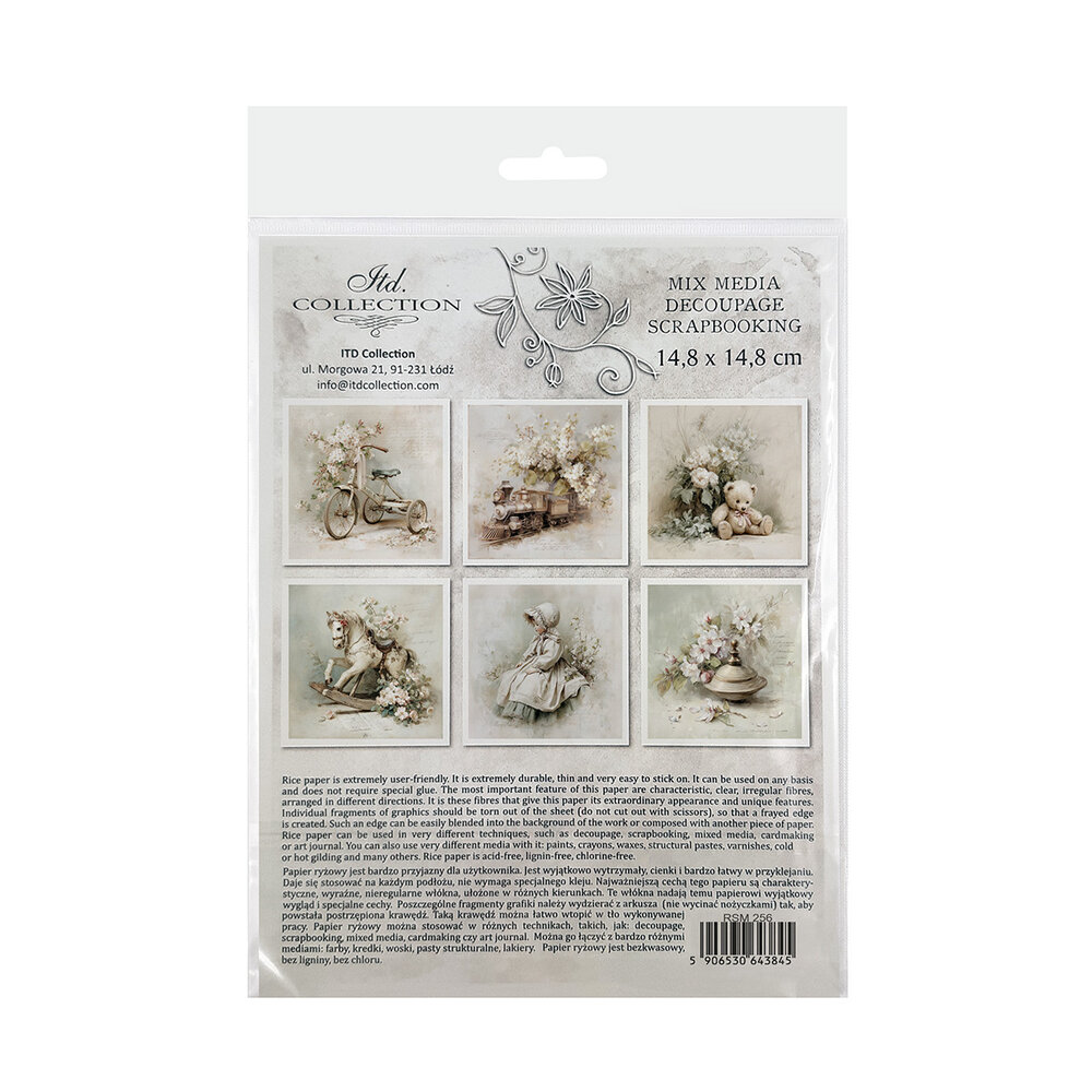 ITD Collection Written in Flowers 6x6 Inch Rice Paper Set (RSM 256)