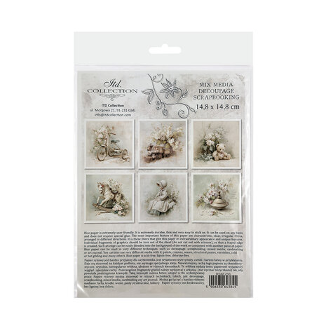 ITD Collection Written in Flowers 6x6 Inch Rice Paper Set (RSM 256)