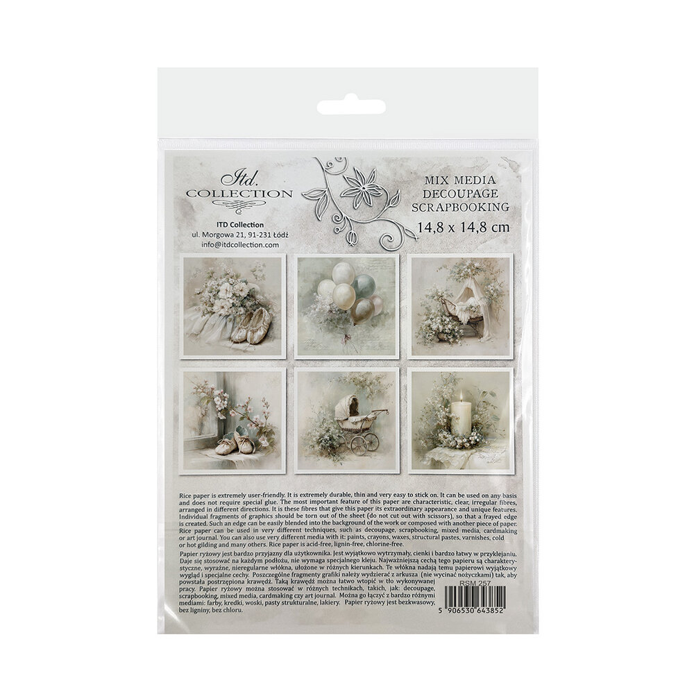 ITD Collection Written in Flowers 6x6 Inch Rice Paper Set (RSM 257)